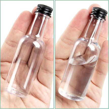 24PCS Small Plastic Wine Bottle Beverage Juice Container Reusable Clear Bottle