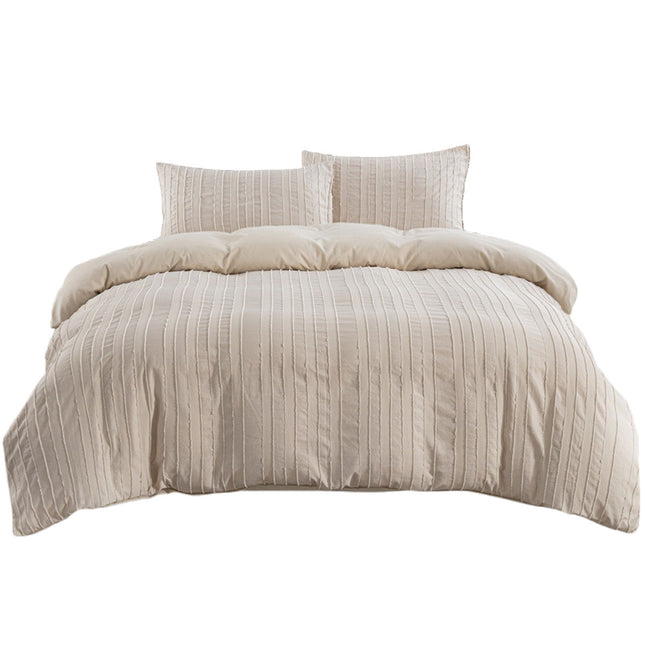 Bedding Set 3PCS Quilt Cover Pillowcase Soft Microfiber Queen Size Bedroom Decor