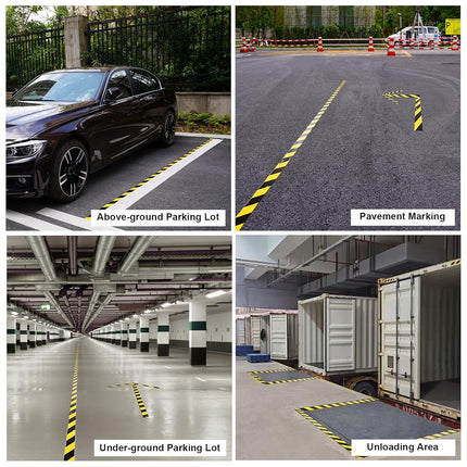 PVC Warning Tape 10cmx3.3m Durable High Adhesion Waterproof for Floor Marking