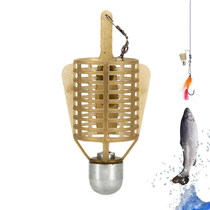 4PCS Fishing Bait Cage Nest Feeder Trap Durable Mesh Basket for Carp Fishing