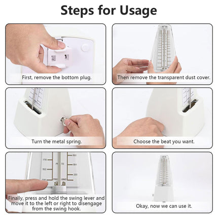 Metronome Standard Universal Mechanical Metronome for Piano Guitar Violin
