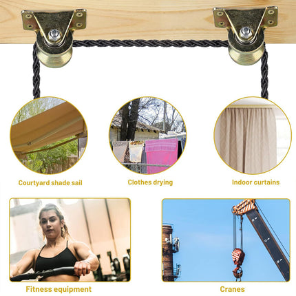 4PCS V-Type Track Wheel Guide Wheel with Bracket Pulley Sturdy Cold-rolled Steel