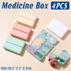 4PCS Weekly Pill Organizer Seven-Day Magnetic Folding Medicine Box Travel Case