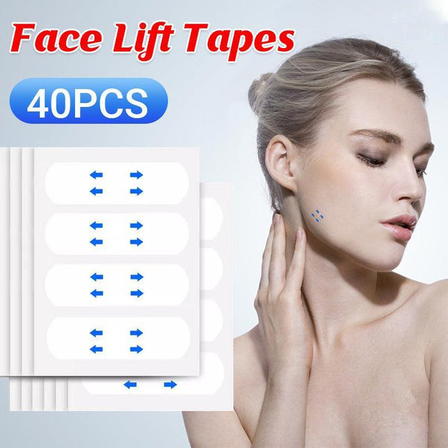 40Pcs Invisible Face Neck Chin Eye Lift Facelift Sticker V Shape Tapes -Au Stock - Aimall