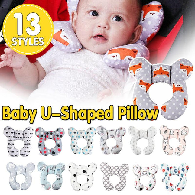 Baby Soft U-Shaped Auto Car Seat Stroller Head Neck Support Pillow Cushion Au - Aimall