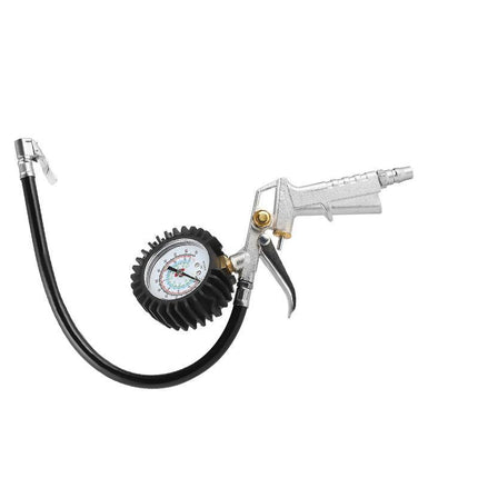 New Tyre Pressure Gauge Air Tire Inflator Meter Car Pump Hose Compressor 220 Psi - Aimall
