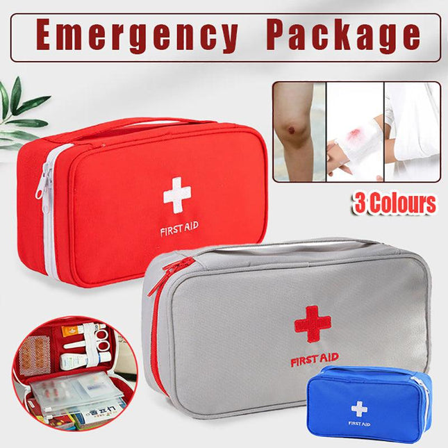 Portable Empty Emergency First Aid Box Pack Outdoor Camping Survival Bag - Aimall