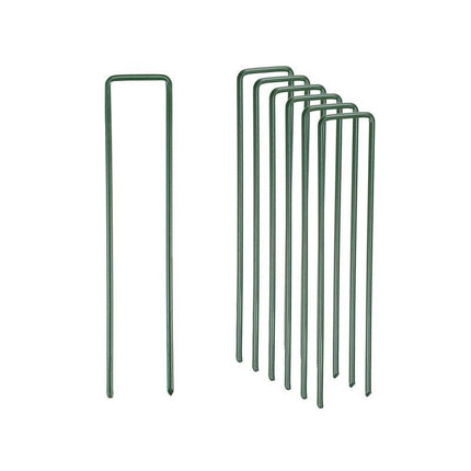 Marlow 50Pcs Synthetic Artificial Grass Turf Pins Pegs U Fastening Lawn Weed Mat - Aimall