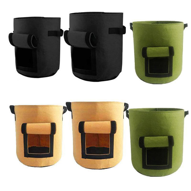 7 Gallons Potato Grow Planter Container Bag Pouch Root Plant Growing Pot Side Window - Aimall