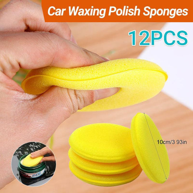 12X Lots Waxing Polish Foam Sponge Cars Vehicle Glass Cleanning Applicator Pads - Aimall