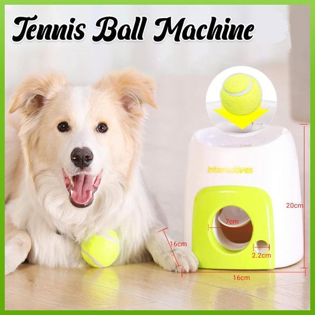 Automatic Ball Launcher Pet Dog Throwing Machine Toys Interactive Tennis Thrower - Aimall