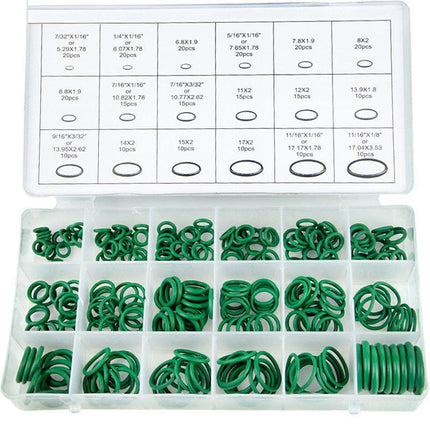 270 Pcs Air Conditioning O Ring Assortment Kit Green Air Con 18 Sizes Oring Gas - Aimall