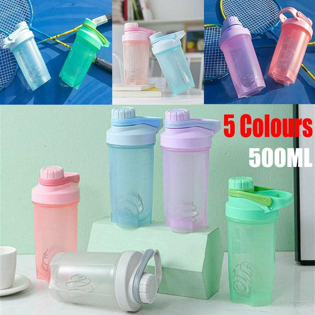 500Ml Protein Powder Shake Ball Bottle Sport Mixer Shaker Mixing Drinking Cup - Aimall