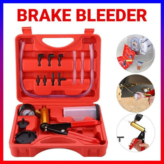 Hand-Held Brake Bleeder Tester Set Bleed Kit Car Motorbike Bleeding Vacuum Pump - Aimall