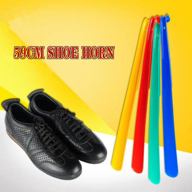 59Cm Helper Easy Sturdy Shoe Horn Newly Long Plastic Handle Slip Aid Shoehorn Au - Aimall