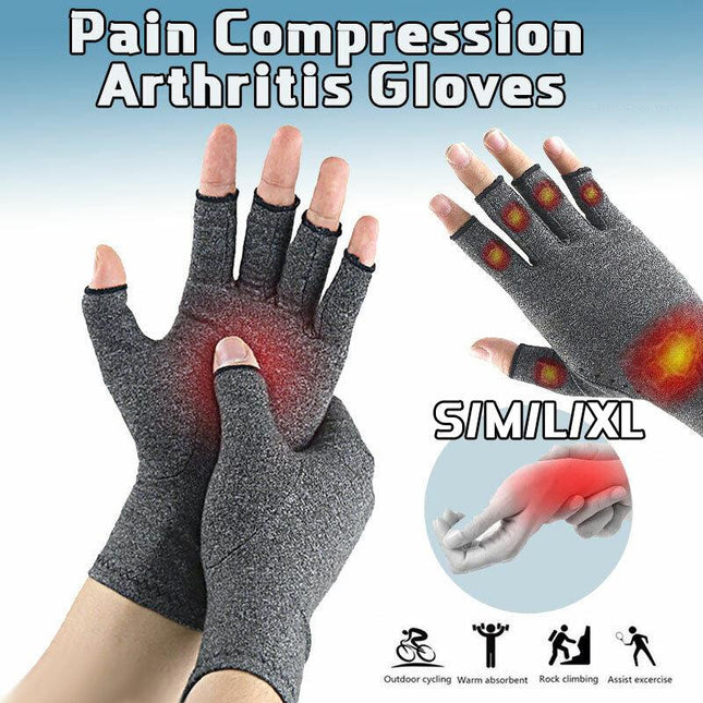 Arthritis Gloves Compression Joint Finger Pain Relief Hand Wrist Support Brace - Aimall