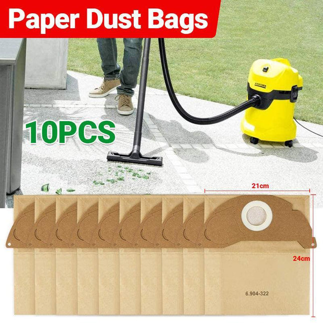10Pcs Vacuum Cleaner Bags For Karcher 6.904-322.0 Wd2 Mv2 Wd2.200 A2004 A2054 Au - Aimall