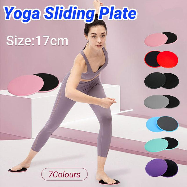 2Pcs Gliding Sliding Discs Core Sliders Yoga Fitness Home Gym Exercise Stretch - Aimall