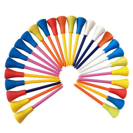 30PCS 83MM Golf Tees Multi Color Plastic With Rubber Cushion Top High Quality AU - Aimall