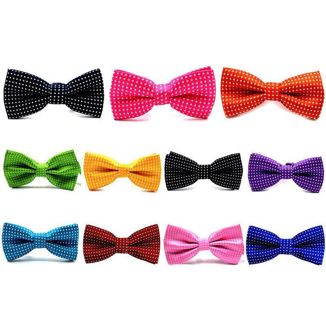 Boys Bow Tie Polka Dot Necktie Baby Children Kids Neck Bow Ties Toddler Wedding - Aimall