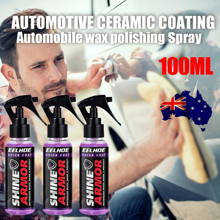 Shine Armor Fortify Quick Coat Ceramic Coating 3 In 1 Hydrophobic Car Wax 100Ml - Aimall