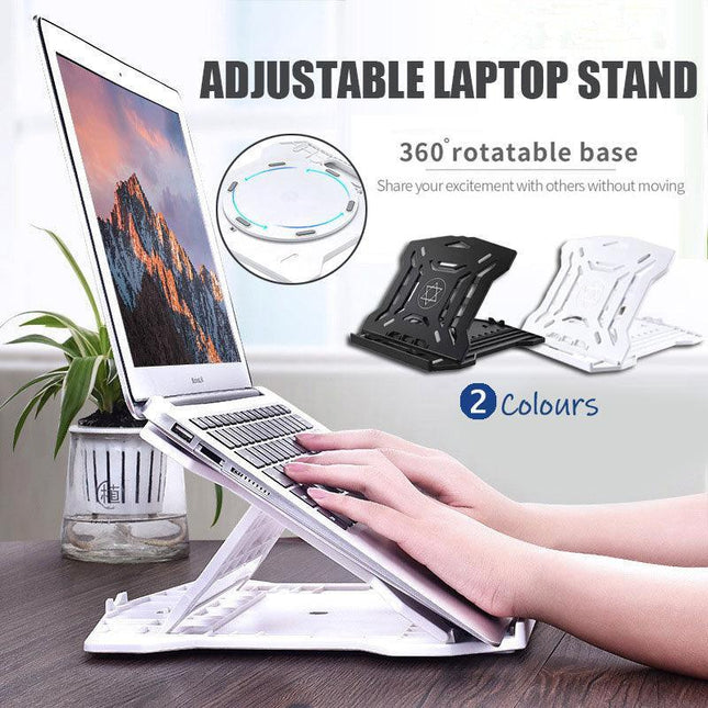 Ergonomic Adjustable Laptop Stand Portable Home Office Desk Riser Holder Tray Au - Aimall