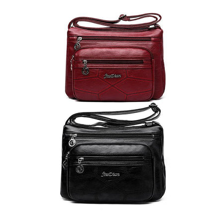 Women’S Multi Pocket Leather Cross Body Ladies Shoulder Bag Messenger Handbag Au - Aimall