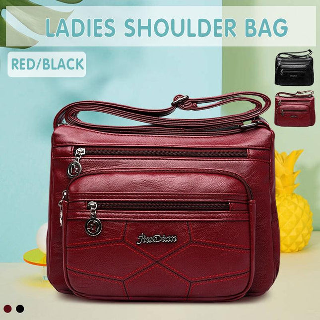 Women’S Multi Pocket Leather Cross Body Ladies Shoulder Bag Messenger Handbag Au - Aimall
