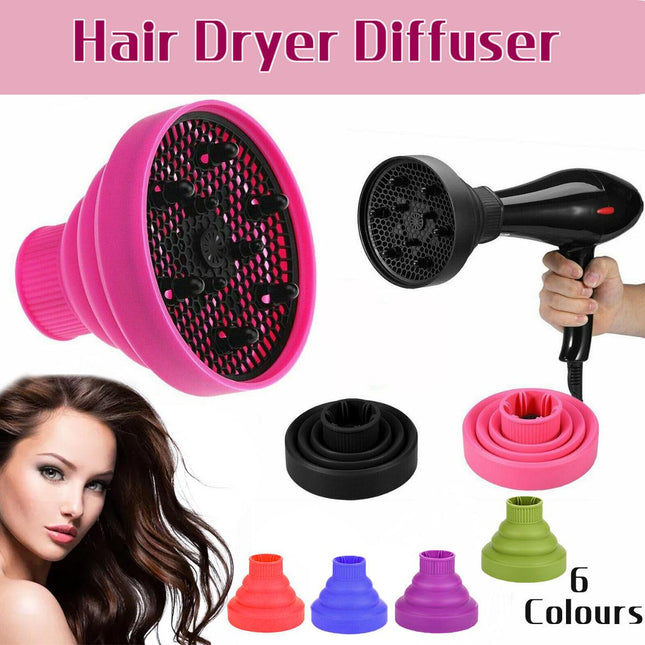 Silicone NEW Hair Dryer Universal Travel Professional Salon Foldable Diffuser AU - Aimall