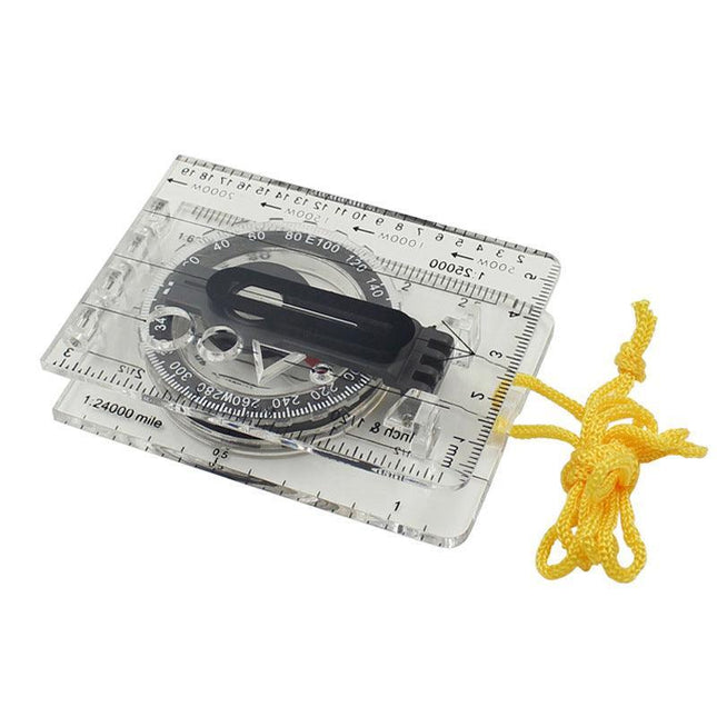 Baseplate Pocket Compass Military Orienteering Hiking Camping Maps Lensatic Army - Aimall