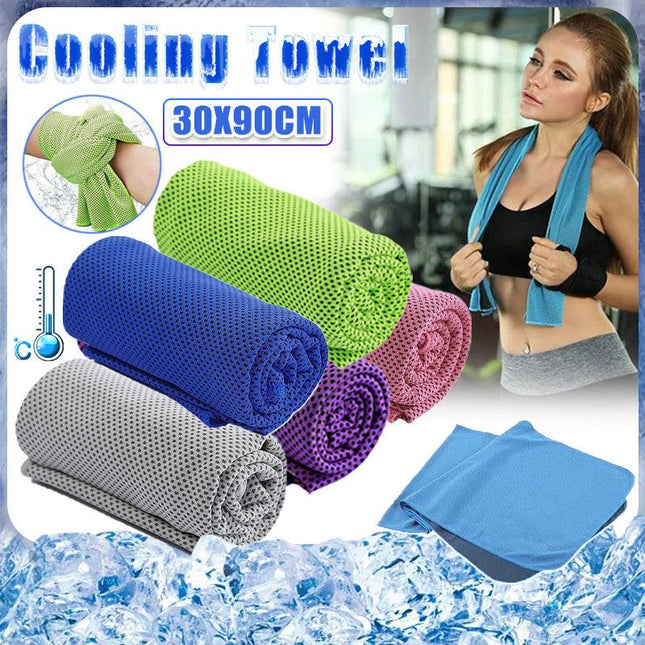 Instant Cooling Towel Gym Sport Golf Exercise Jog Cycling Outdoor Ice Cold Scarf - Aimall