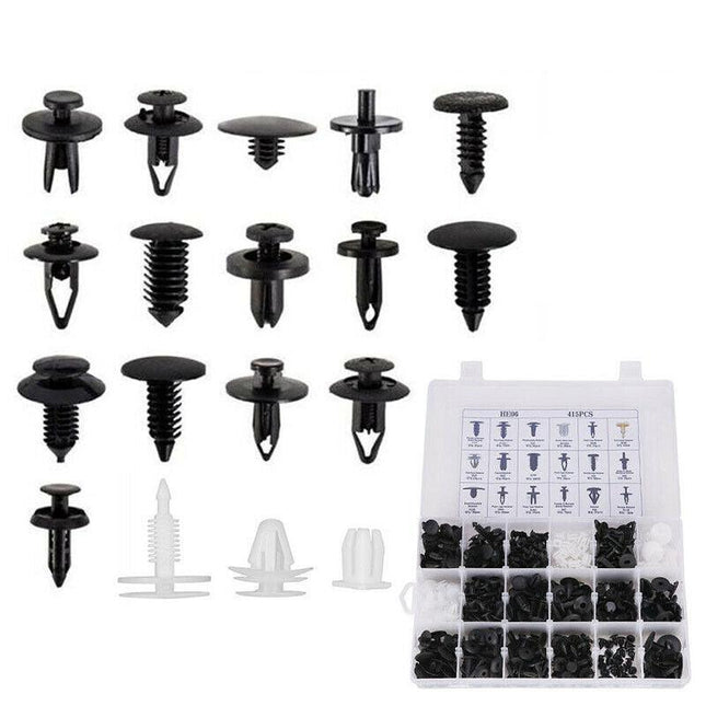 415Pcs Car Body Push Retainer Pin Rivet Trim Plastic Clips Panel Moulding Kit Au - Aimall
