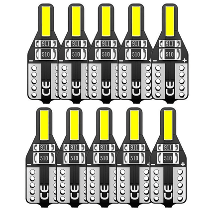 10PCS Canbus T10 LED 7020 SMD White Car Side Wedge Light Globe Bulbs 194 168 W5W - Aimall