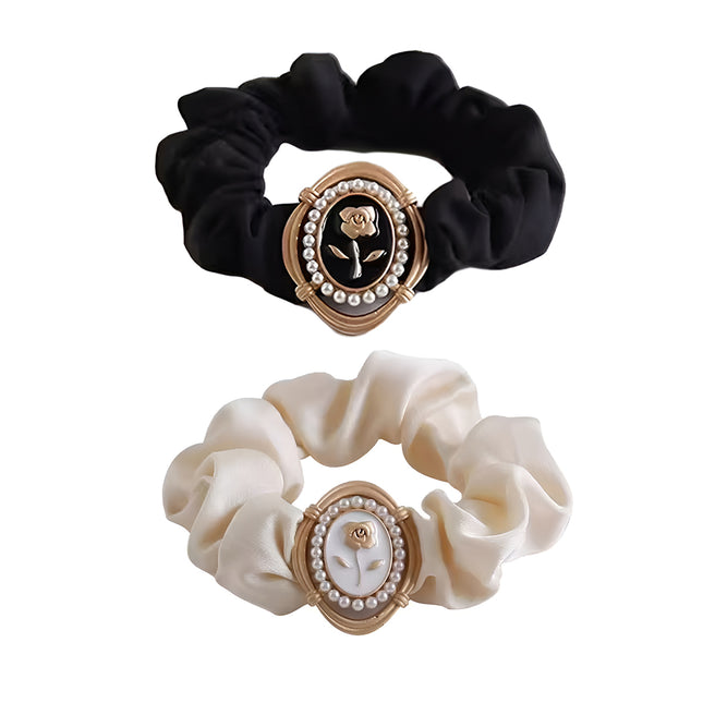 Flower Retro Korean Style Hair Rope Elastic Hair Bands Large Intestine Hair Ring