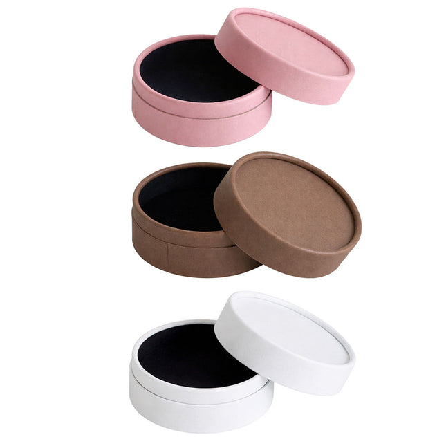 Round Velvet Lined Jewellery Gift Boxes 10 Pack
