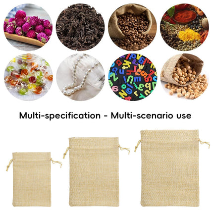 50 Pack Natural Jute Burlap Drawstring Bags Soap Jewellery Gift Storage Pouches