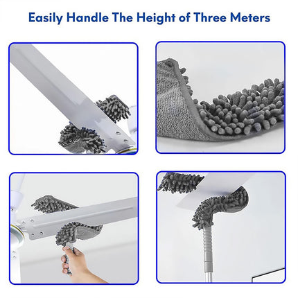 Duster Cleaning Brush Flexible Bendable Handle Soft Dust Cleaner Ceiling Fan
