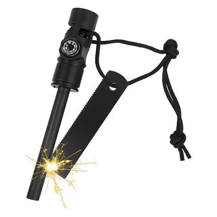 Three-in-one Flint Magnesium Stick Multifunctional Flint with Compass Flint