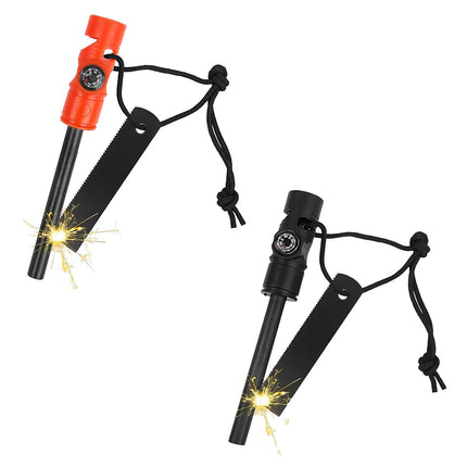 Three-in-one Flint Magnesium Stick Multifunctional Flint with Compass Flint