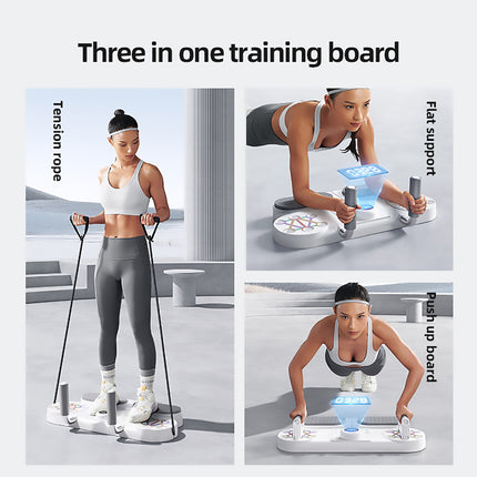3 in 1 Intelligent Plank Training Board Push Up Bar Chest Core Training Home Gym