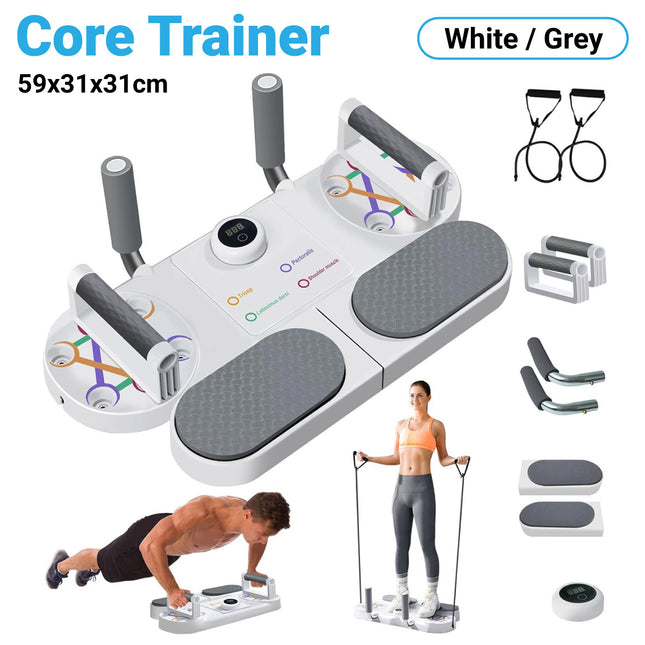 3 in 1 Intelligent Plank Training Board Push Up Bar Chest Core Training Home Gym