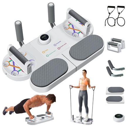 3 in 1 Intelligent Plank Training Board Push Up Bar Chest Core Training Home Gym