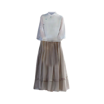 Elegant Cheongsam Women Modern Chic Chinese improved Style Han Fashion Dress - Aimall