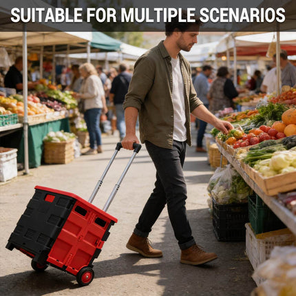 Portable Multi Function Foldable Trolley Case Telescopic Handle Wheels Luggage