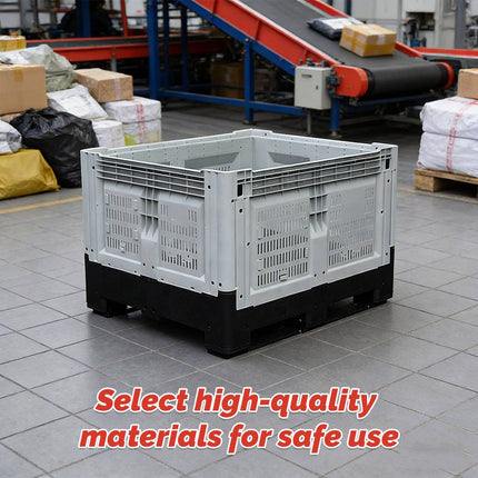 Foldable HDPE Logistics Storage Crate Stackable Forklift Pallet Box