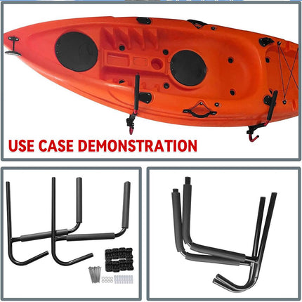 Heavy Duty Iron Wall Mount Kayak Storage Rack for Garage Canoe Paddleboard