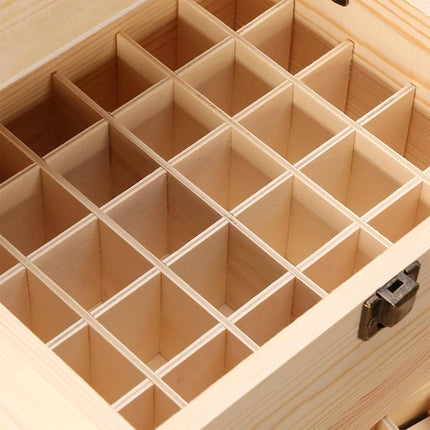Three Tier Wooden Essential Oil Storage Box with Drawer