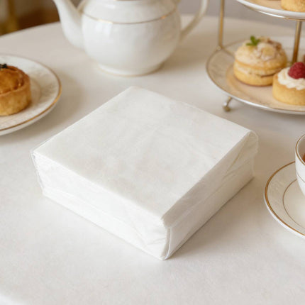 Lint Free Cleaning Napkins 100 Pack White Soft Wipes
