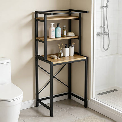 Over Washing Machine 3 Tier Storage Rack White or Black