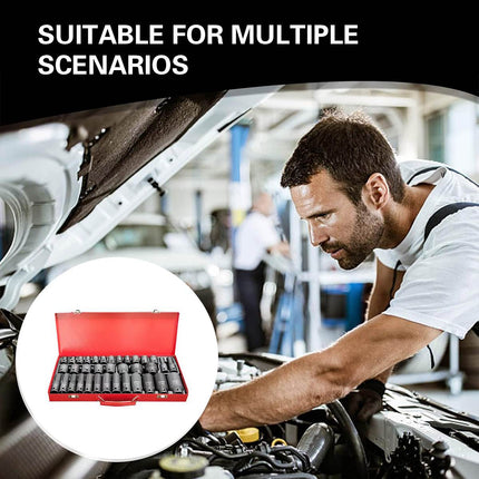 35pc Air Impact Socket Set Heavy Duty Mechanic Deep Socket Tool Kit